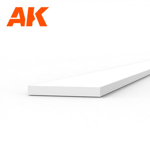 AK Interactive AK6511 STRIPS 0.50 X 4.00 X 350MM – STYRENE STRIP – (10 UNITS) – immagine 2