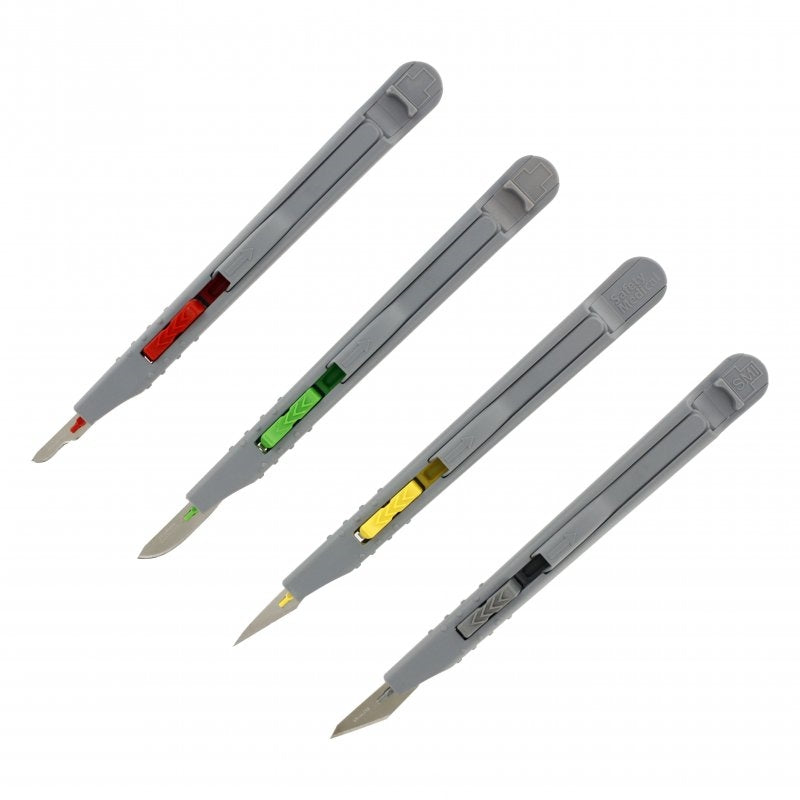 Modelcraft PKN3216-S 4 Pce Retractable Safety Knife Set
