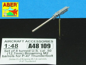 Aber A48 109 Set of 8 turned cal .50 (12,7mm) U.S. Browning M2 barrels for P-47 Thunderbolt 1/48 – Bild 5