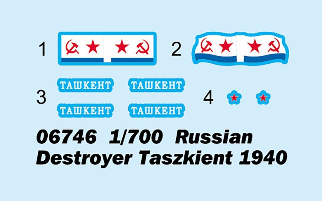 Trumpeter 06746 Soviet Destroyer Taszkient 1940 1/700 – imagen 3