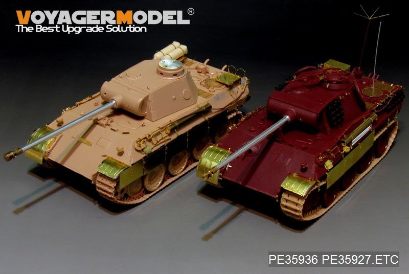 Voyager Model PE35936 WWII German Panther D w/&amp;quot;Stadtgas&amp;quot; Fuel Tanks Basic For MENG TS-038 1/35 – immagine 19