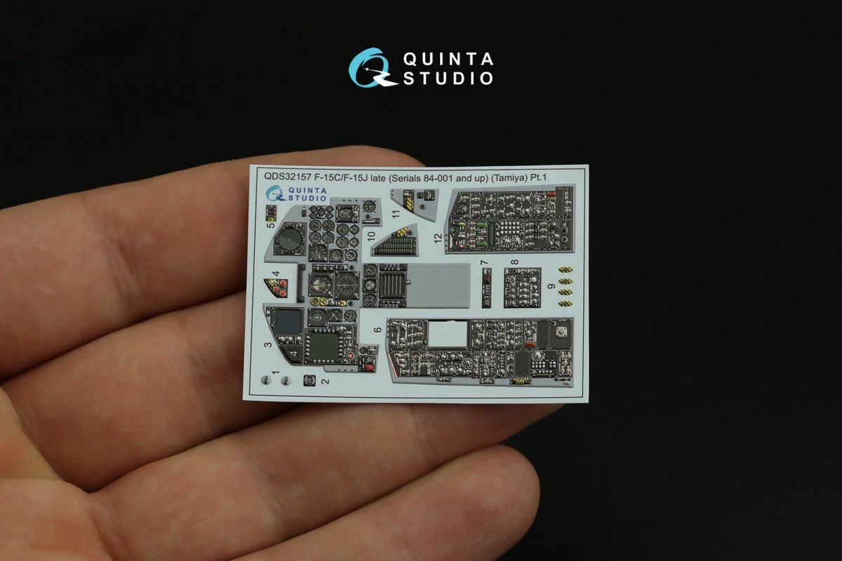 Quinta Studio QD32157 F-15C Late/F-15J late 3D-Printed &amp;amp; coloured Interior on decal paper (Tamiya) 1/32 – Bild 5