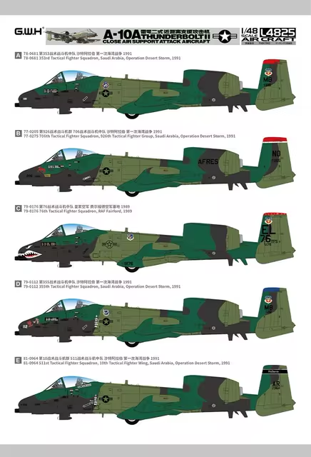 Great Wall Hobby L4825 A-10A Thunderbolt II Close Air Support Attack Aircraft 1/48 – Bild 2