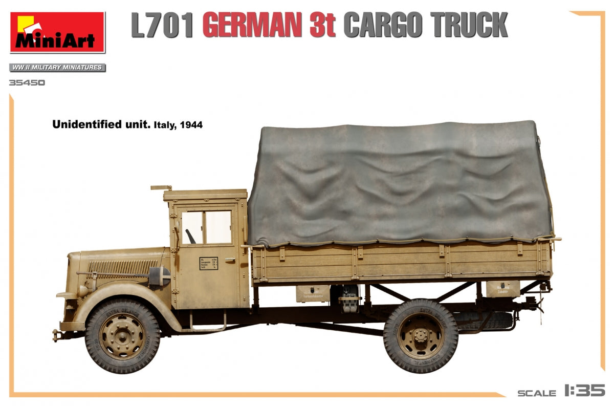 Miniart 35450 L701 GERMAN 3T CARGO TRUCK 1/35 – zdjęcie 13