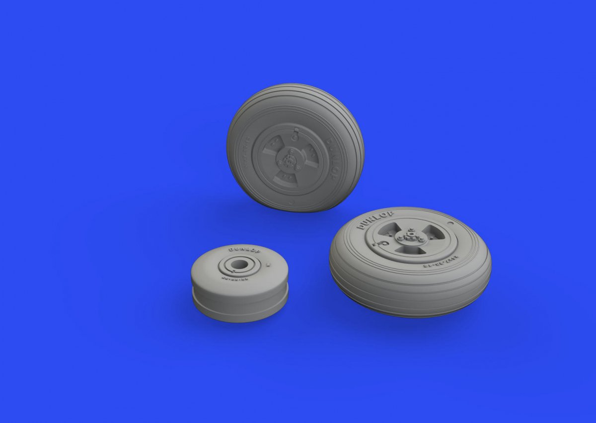 Eduard 648741 Vampire F.3 wheels AIRFIX 1/48 – immagine 3