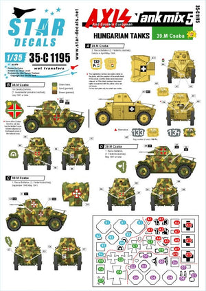 Star Decals 35-C1195 Axis Tank mix #5 1/35