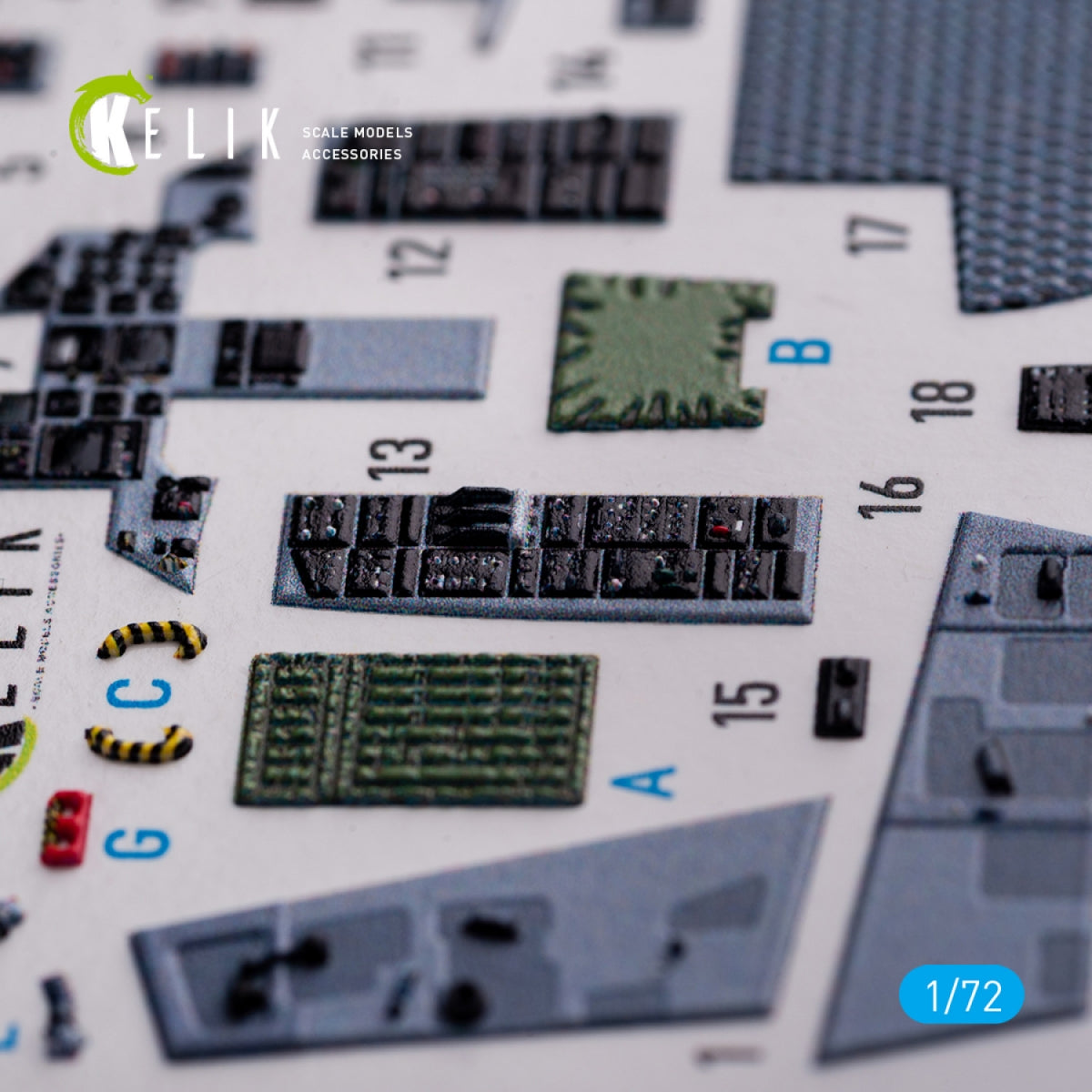 KELIK K72091 F-15C - décalcomanies 3D intérieures pour kit FineMolds au 1/72 – image 5