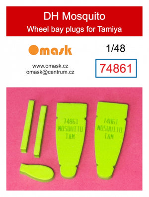Bouchons de passage de roue Omask 74861 DH Mosquito (pour Tamiya) 1/48