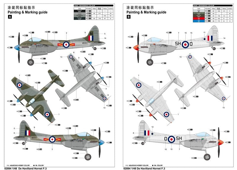 Trumpeter 02894 De Havilland Hornet F.3 – immagine 2