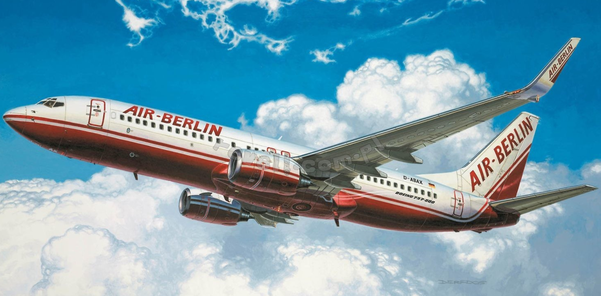 Revell 64202 Boeing 737-800 Air Berlin &amp;amp; winglets Model Set 1/144