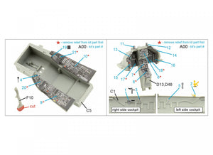 Quinta Studio QDS-48388 F-16A MLU 3D-Printed &amp;amp; coloured Interior on decal paper (Kinetic) (Small version) 1/48 – immagine 2
