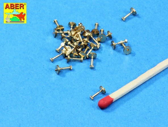 Aber 16103 Turned imitation of Hexagonal bolts 1,55mm x 30pcs. 1/16 – immagine 2