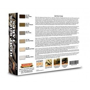 Lifecolor CS28 Acrylic paint set Ropes and Tarps 6x22ml – zdjęcie 2