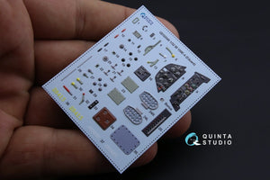 Quinta Studio QD32049 Bf 109E-4 3D-Printed &amp;amp; coloured Interior on decal paper (for Eduard kit) 1/32 – immagine 4
