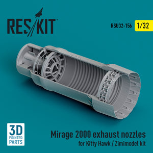 RESKIT RSU32-0156 Mirage 2000 exhaust nozzle for Kitty Hawk / Zimimodel kit (3D Printed) 1/32 – immagine 2
