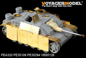 Voyager Model PEA320 WWII German StuG.III Ausf.G Final version Pivot-Mounting Swinging Type Hull Side Armour Skirts (For DRAGON) 1/35 – Bild 4