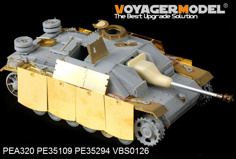 Voyager Model PEA320 WWII German StuG.III Ausf.G Final version Pivot-Mounting Swinging Type Hull Side Armour Skirts (For DRAGON) 1/35 – Bild 4