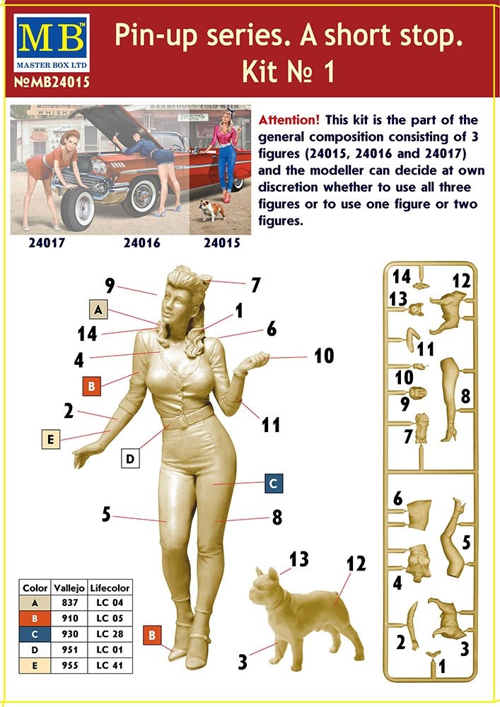 Master Box 24015 Pin-up series. A short stop. Kit No. 1 1/24 – immagine 2