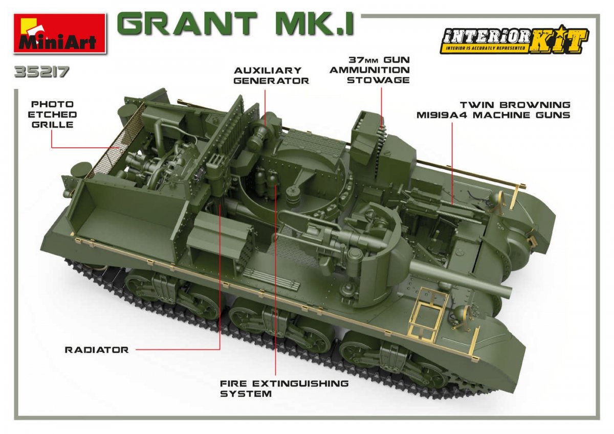 MiniArt 35217 Grant Mk.I w/interior 1/35 – image 3
