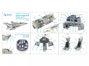 Quinta Studio QD+48204 Tornado ECR German 3D-Printed &amp;amp; coloured Interior on decal paper (Revell) (with 3D-printed resin parts) 1/48 – zdjęcie 2