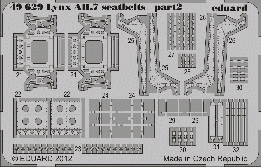 Eduard 49629 Lynx AH.7 seatbelts 1/48 (Airfix) – Bild 2