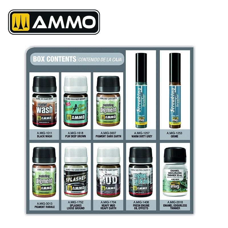 AMMO par Mig Jimenez 7820 Kit Débutant - Effet Vieillissement 