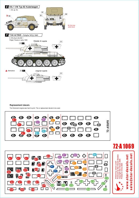 Star Decals 72-A1069 1. Skijäger Division. 1/72 – Bild 2