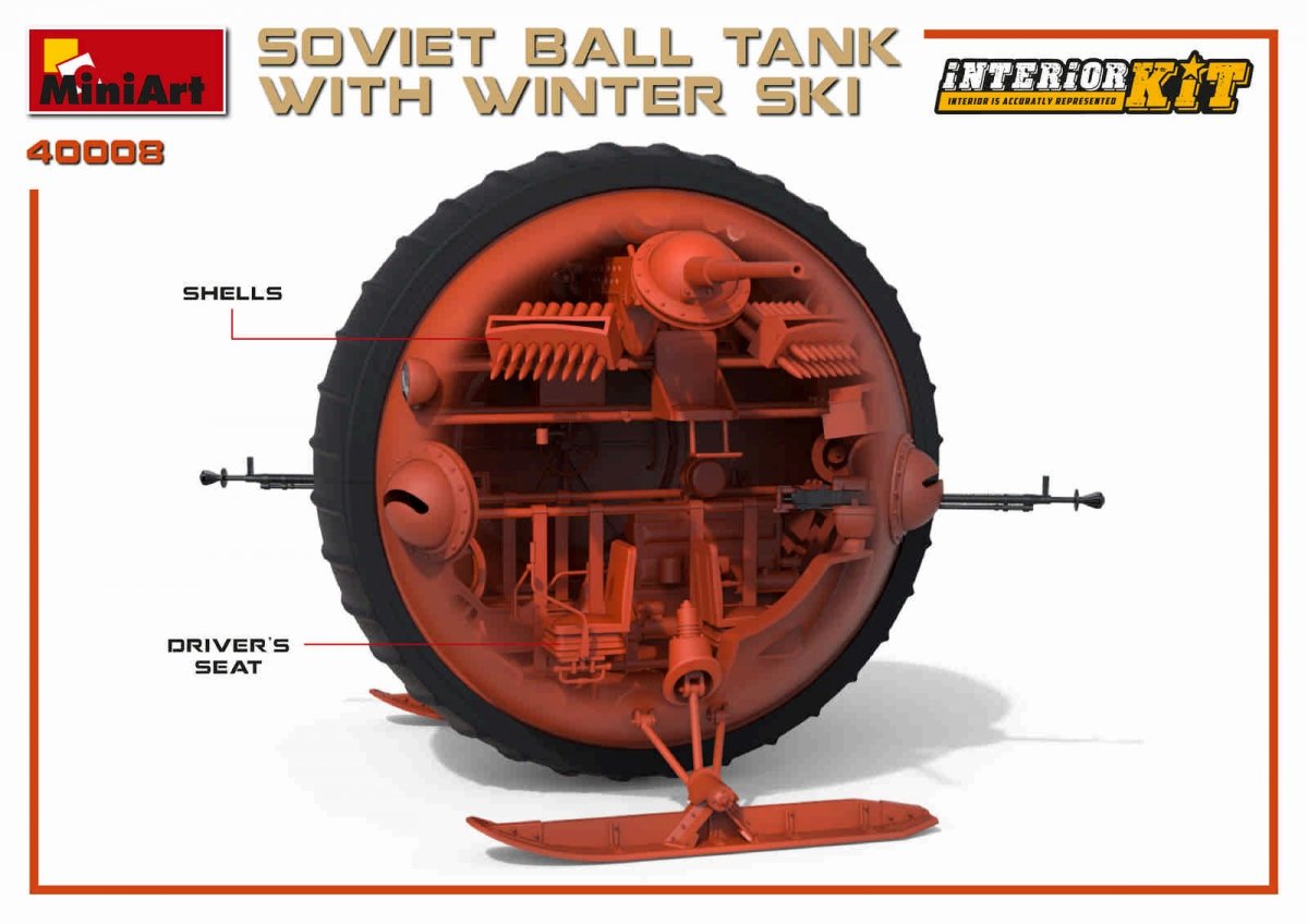 MiniArt 40008 SOVIET BALL TANK w/ WINTER SKI. INTERIOR KIT 1/35 – zdjęcie 13