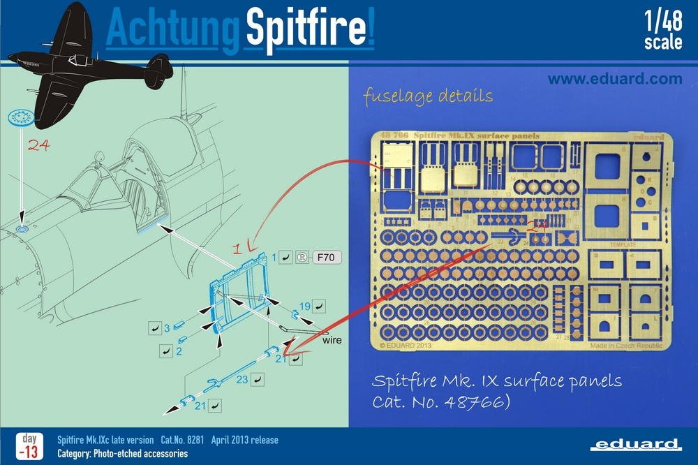Eduard 48766 Spitfire Mk. IX surface panels 1/48 EDUARD – image 5