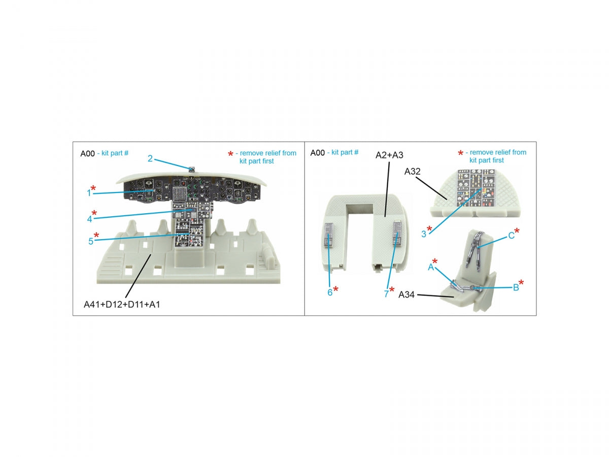Quinta Studio QD72175 CH-47D 3D-Printed coloured Interior on decal paper (Trumpeter) 1/72 – zdjęcie 2