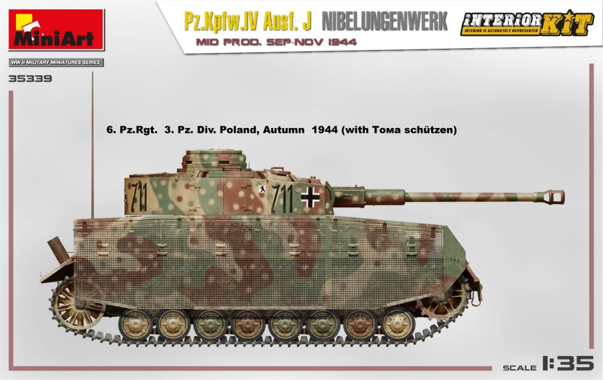 MiniArt 35339 Pz.Kpfw.IV Ausf. J Nibelungenwerk. MID PROD. SEP-NOV 1944 INTERIOR KIT 1/35 – immagine 6