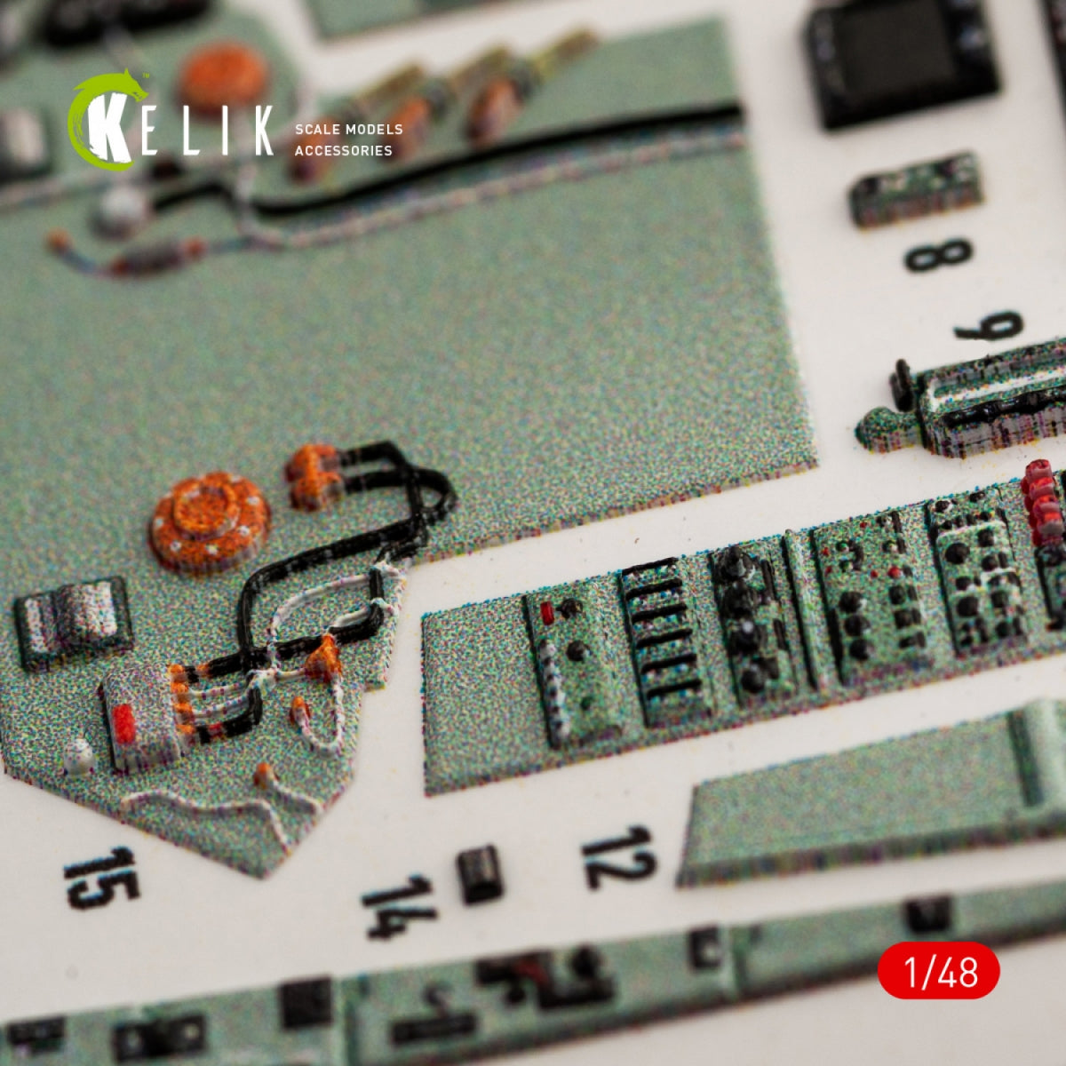 KELIK K48051 SU-27 FLANKER INTERIOR 3D DECALS FOR GWH KIT 1/48 – immagine 4