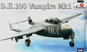 Maquette A-Model 72207 Chasseur à réaction britannique De Havilland DH.100 Vampire Mk.I 1/72