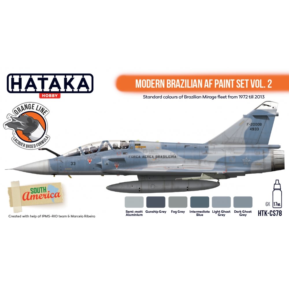 Hataka HTK-CS78 Modern Brazilian AF paint set vol. 2 (6x17ml) – image 2