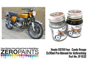Zero Paints ZP-1532 Honda CB750 Four - Candy Orange Paint Set 2x30ml