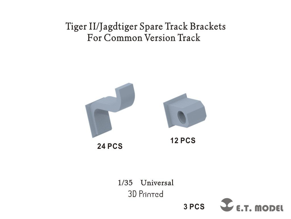 Supports de chenilles de rechange ET Model P35-318 Tiger II/Jagdtiger pour chenilles de version standard (impression 3D) 1/35
