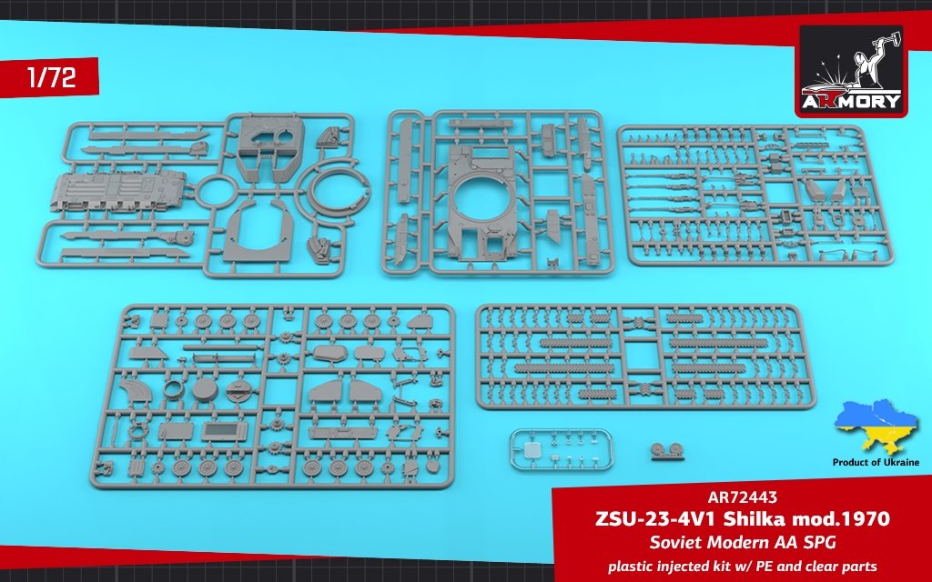 Armory Models 72443 ZSU-23-4V1 Shilka mod.1970 Soviet Modern AA SPG 1/72 – immagine 15