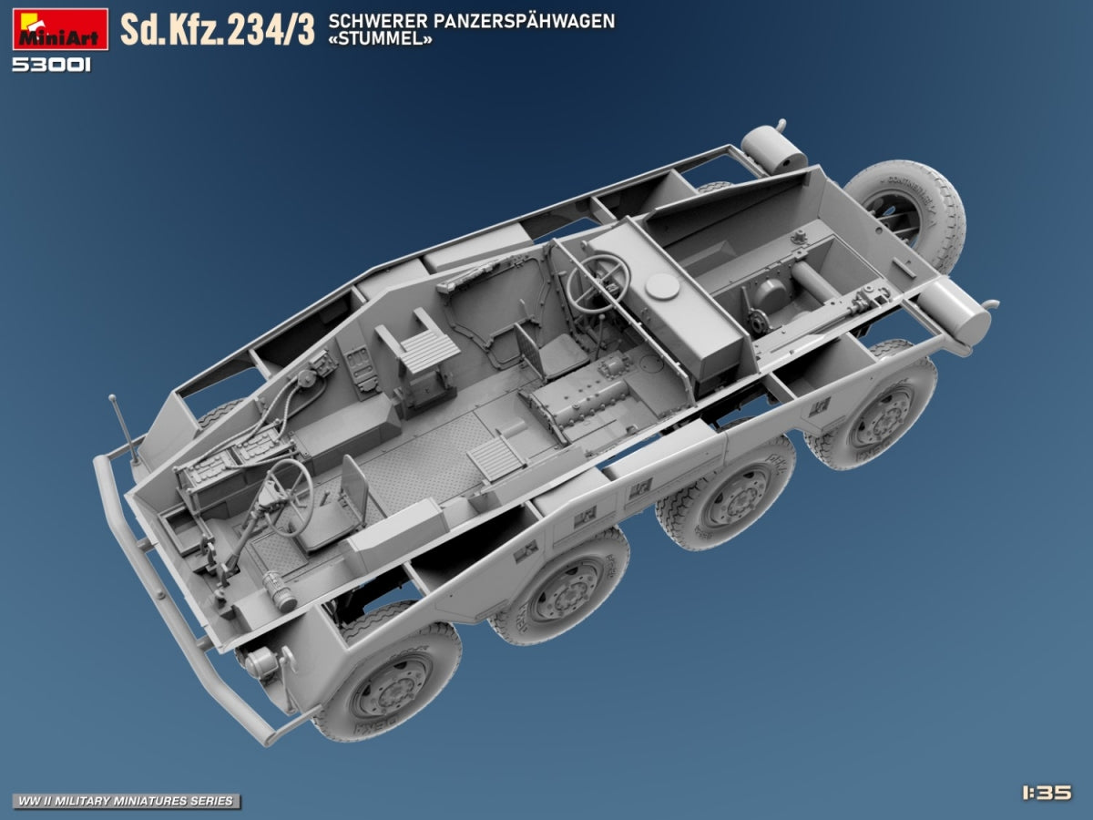 MiniArt 53001 Sd.Kfz.234/3 SCHWERER PANZERSPAHWAGEN STUMMEL 1/35 – image 8
