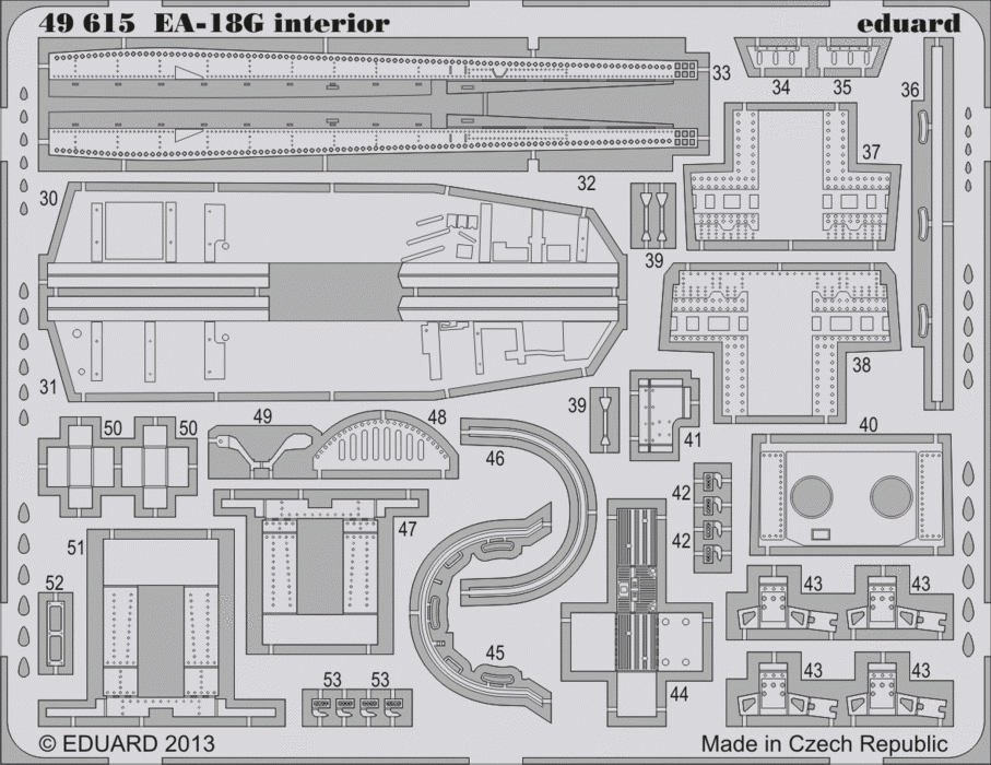 Eduard 49615 EA-18G interior S. A. 1/48 ITALERI – zdjęcie 2