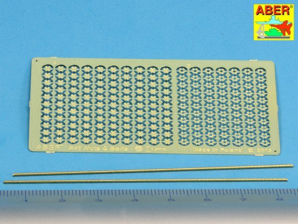 Aber R-40 Hexagonal bolts and nuts 1.5mm useful for (1/16) – image 2