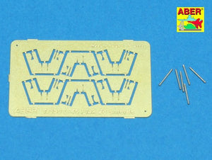 Aber 350L-46 Set of 6 pcs 4cm Flak 28 barrels with shields for German Navy 1/350