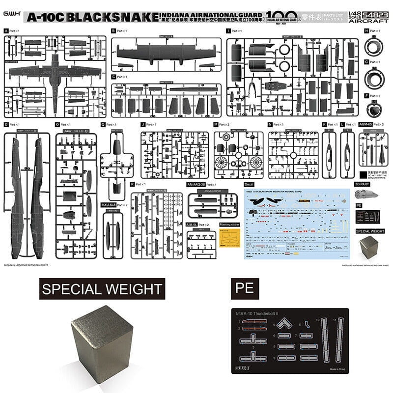 Great Wall Hobby S4823 A-10C Blacksnake Indiana Air National Guard 1/48 – immagine 2