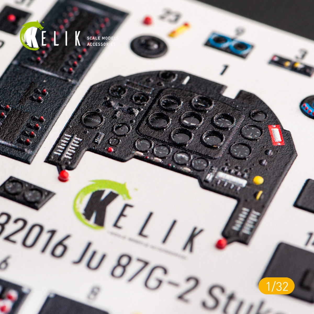 KELIK K32016 JUNKERS JU 87 D/G STUKA - INTERIOR 3D DECAL FOR TRUMPETER KIT 1/32 – immagine 5