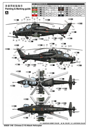 Trumpeter 05820 Chinese Z-10 Attack Helicopter 1/48 – imagen 4