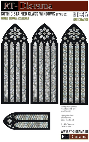 RT-Diorama 35768 Gothic Stained Glass Windows [Type 02] 1/35 – imagen 2