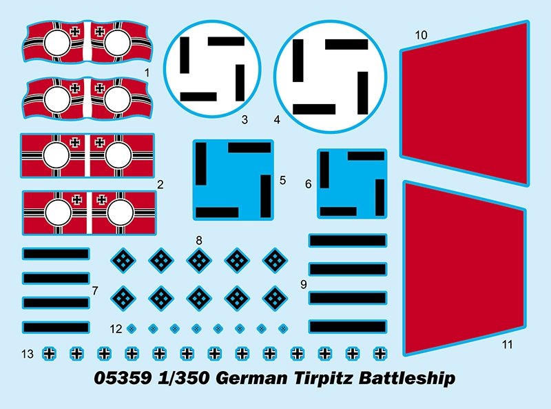 Trumpeter 05359 German Tirpitz Battleship 1/350 – immagine 12