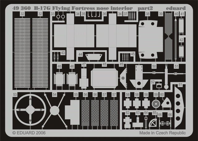 Eduard 49360 B-17G nose interior 1/48 Revell – zdjęcie 2