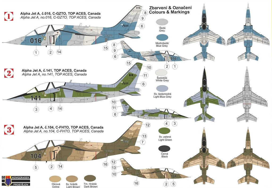 Kovozavody Prostejov KPM0265 Alpha Jet A „Canadian Top Aces“ 1/72 – immagine 2