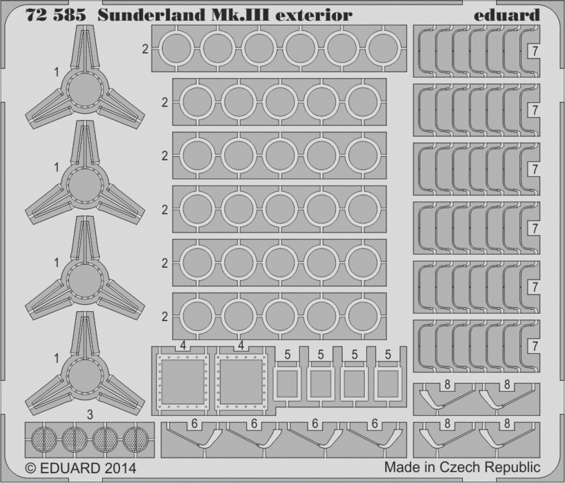 Eduard BIG7289 SUNDERLAND Mk. III 1/72 ITALERI – immagine 5