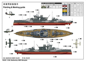 Trumpeter 05325 Cuirassé HMS Warspite 1942 (1/350) – image 2